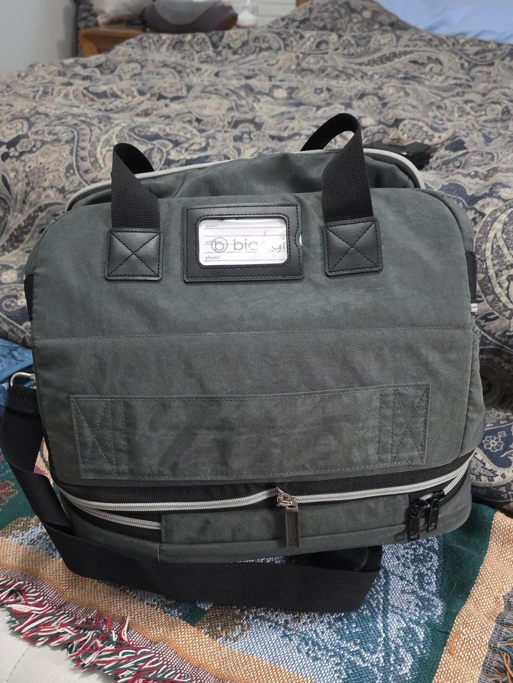 Biaggi Gray Travel Tote Bag